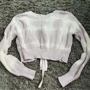 Aeropostale Tie-dye reversible Tie-Up sweater size small